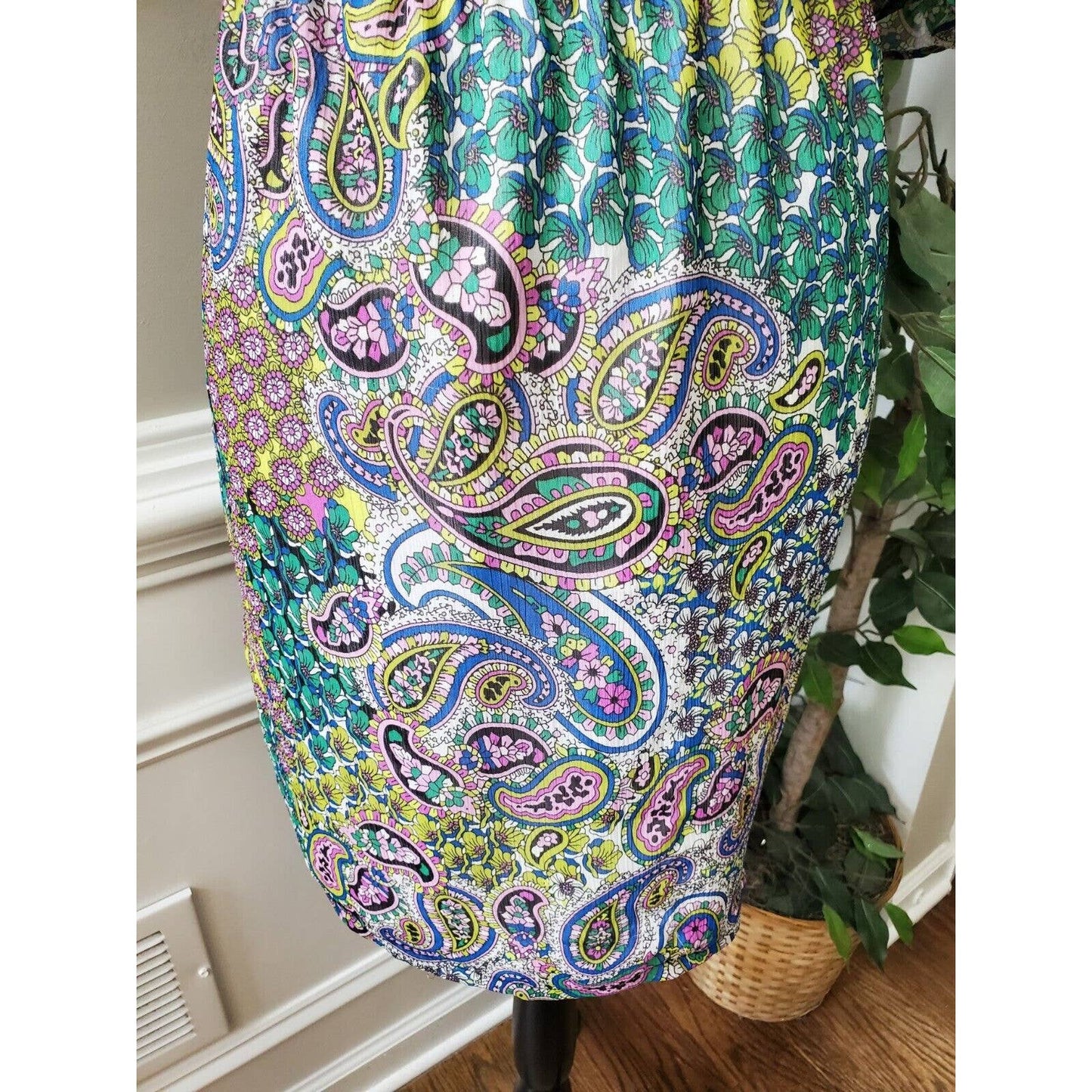 Susie Rose Women Multicolor Polyester One Shoulder Off Knee Length Dress Size M