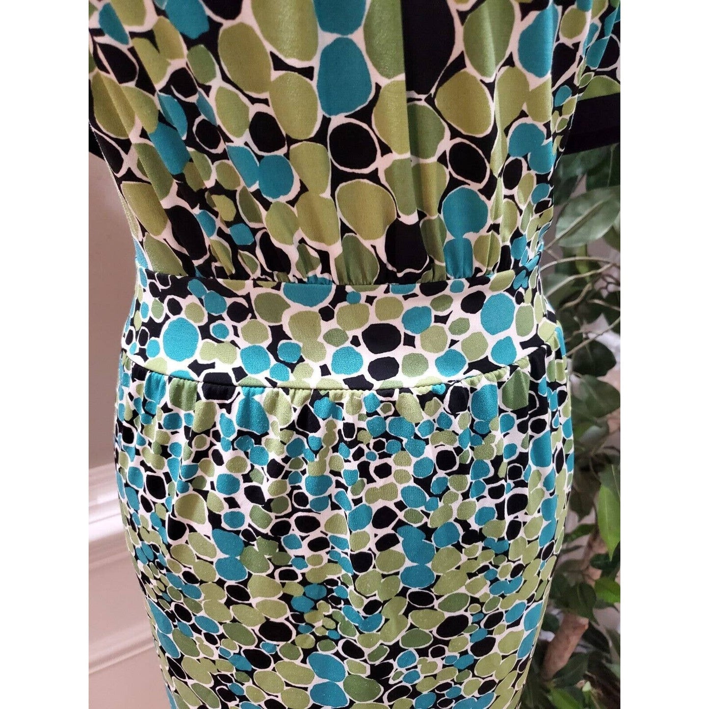 Apt.9 Women's Multicolor Polyester Round Neck Short Sleeve Knee Length Dress 3X