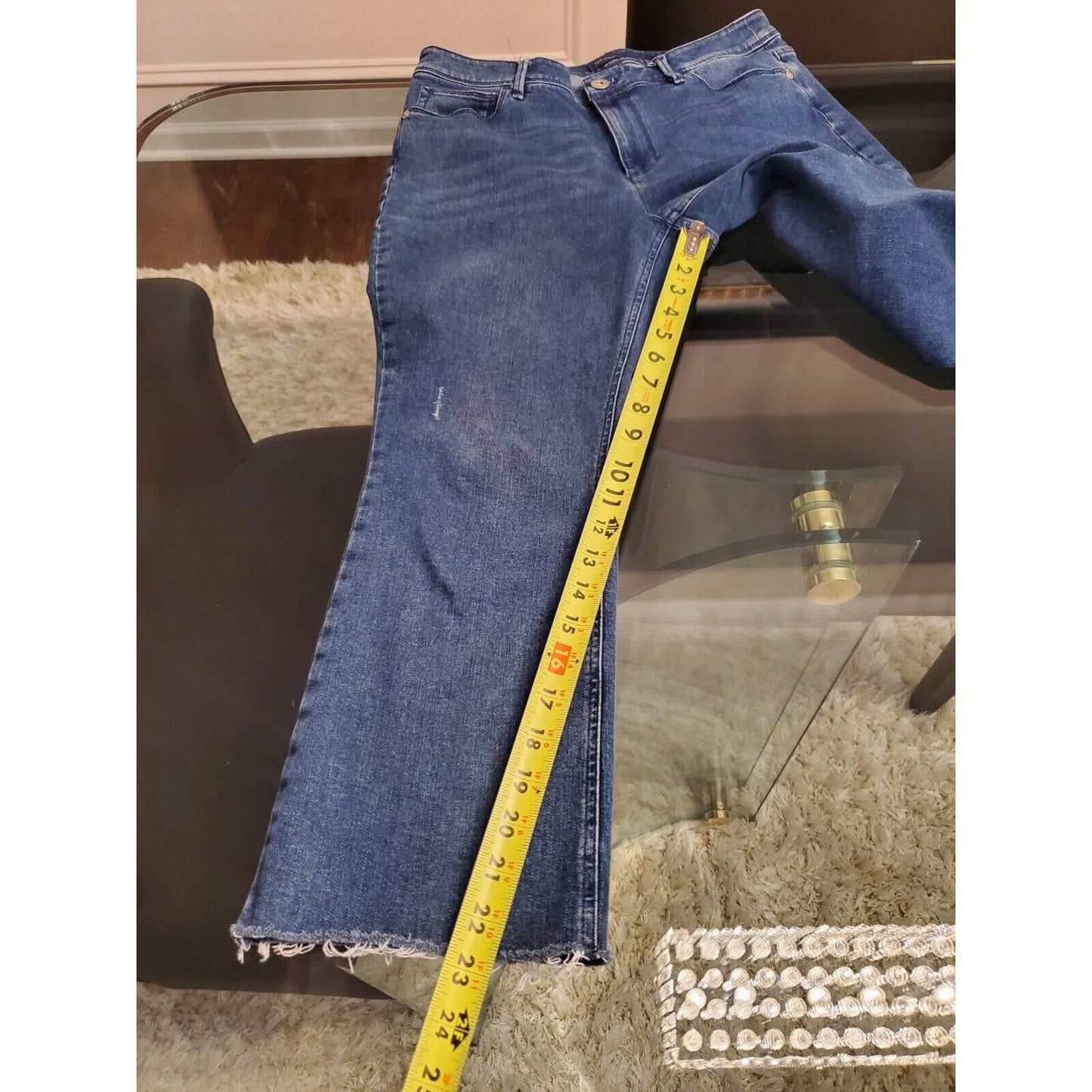 J.Jill Denim Women's Blue Cotton High Rise Zippered Ankle Jeans Pant Size 10