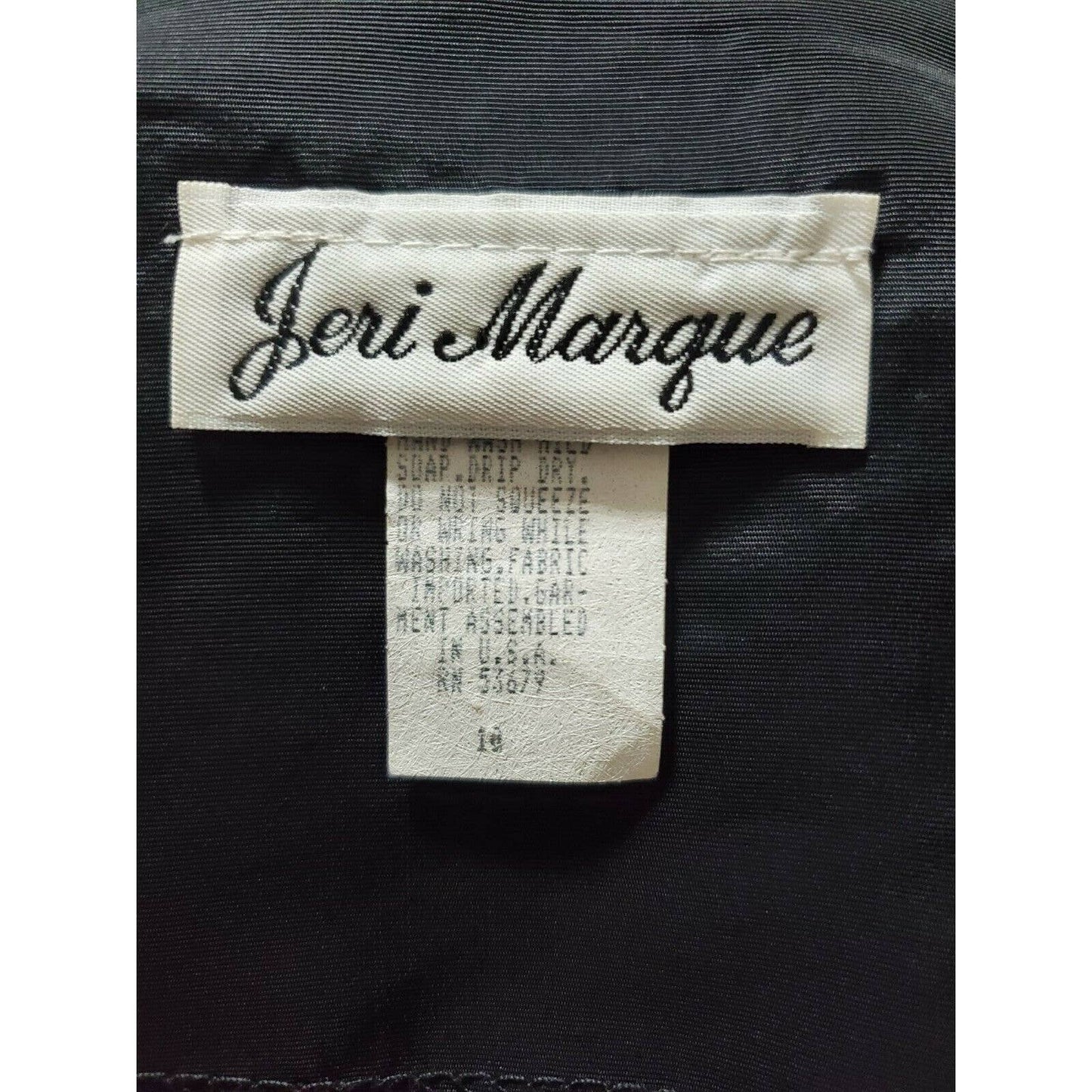 Vintage Jeri Marque Black Floral Acetate Single Breasted Casual Blazer Size M