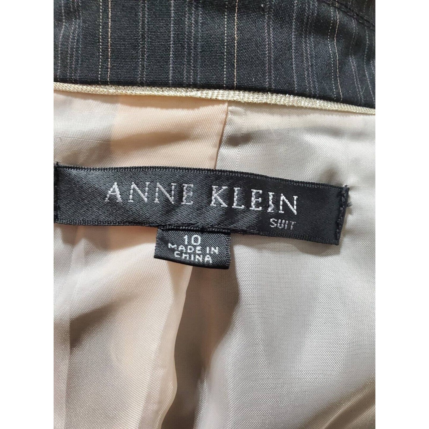Anne Klein Women's Black Polyester Long Sleeve Single Breasted Jacket Blazer 10