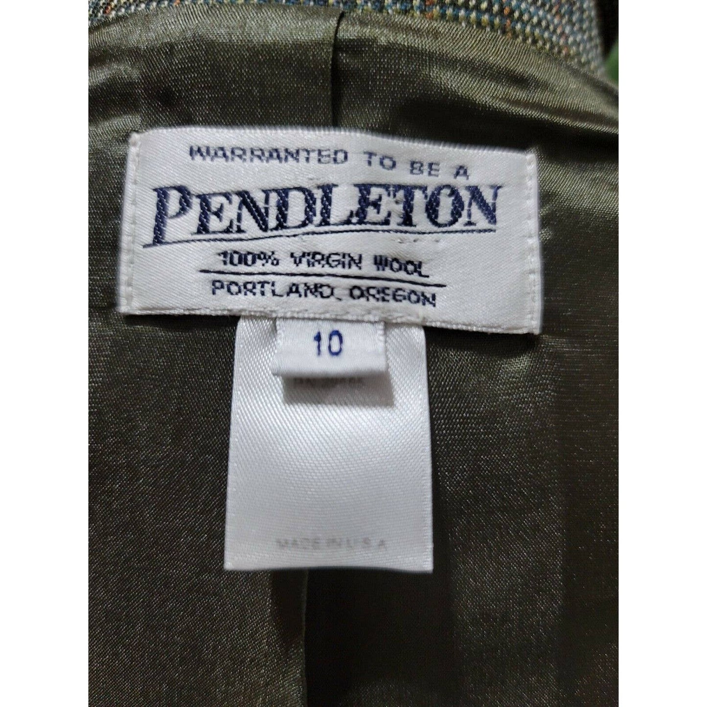 Pendleton Women's Multicolor Wool Single Breasted Two Buttons Fitted Blazer 10