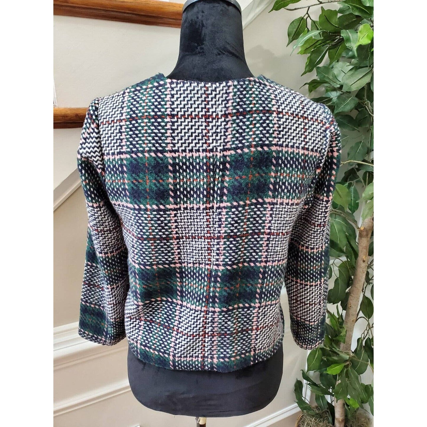 English Factory Women Multicolor Polyester Long Sleeve Single Breasted Blazer S