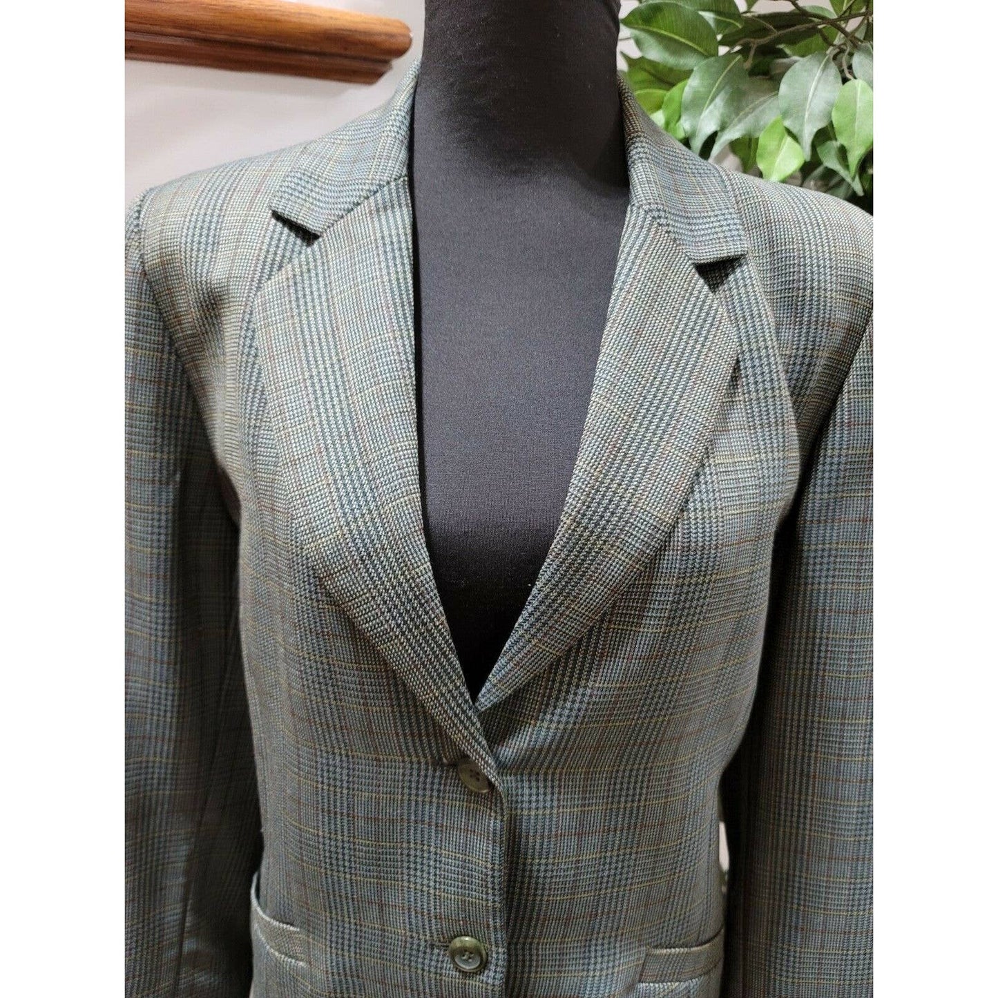 Pendleton Women's Multicolor Wool Single Breasted Two Buttons Fitted Blazer 10