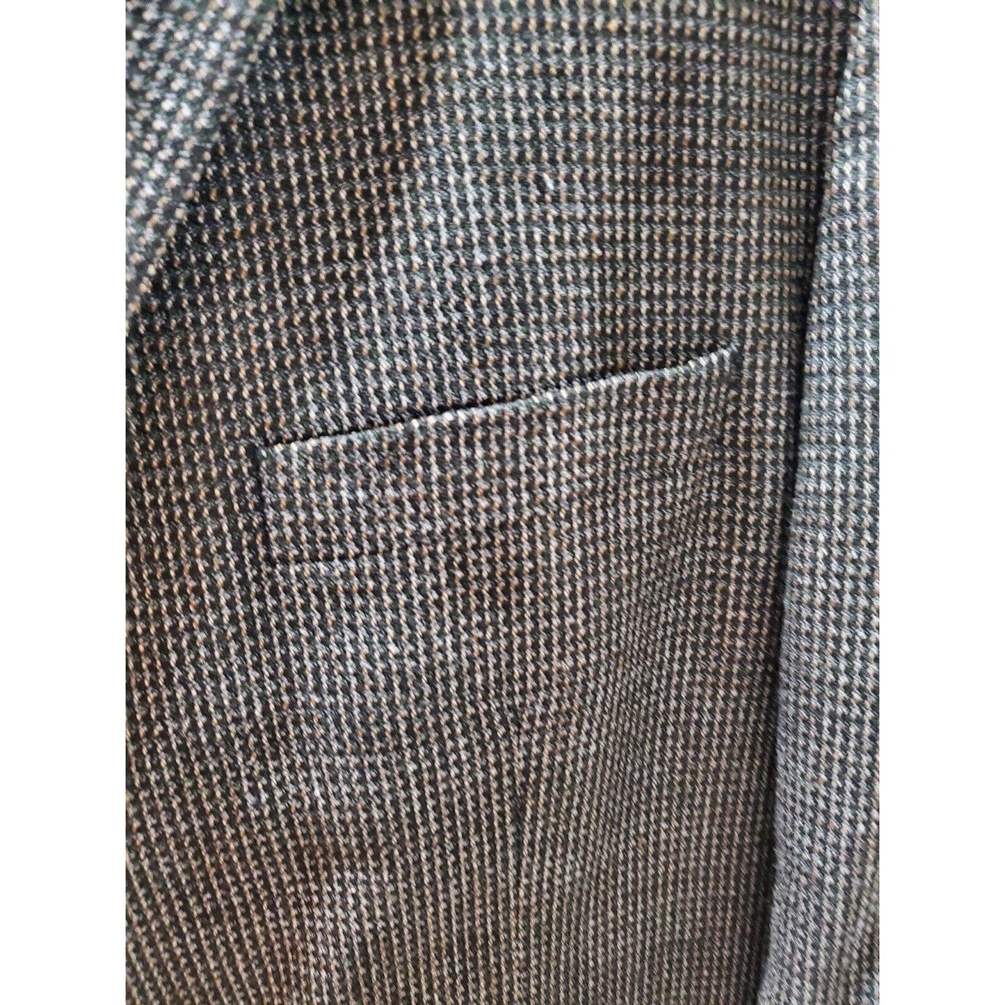 Allyn Saint George Men's Gray Polyester Single Breasted Long Sleeve Blazer 46R