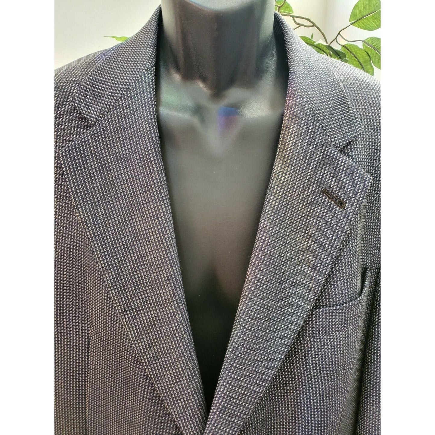 Murano Men's Gray 100%Pure Wool Long Sleeve Single Breasted Blazer Coat Size 42