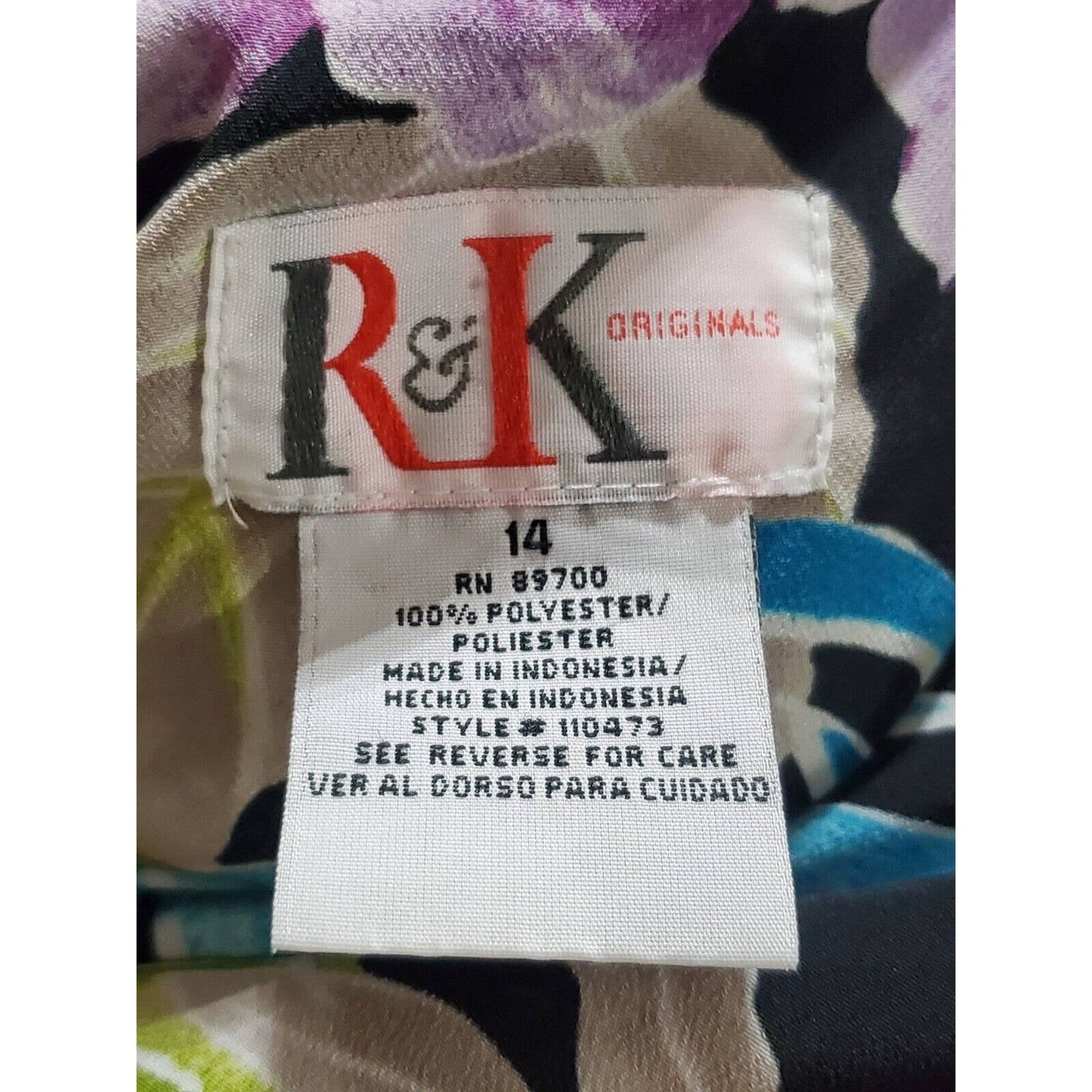 R & K Originals Women's Black Polyester Round Neck Faux-Wrap Long Maxi Dress 14