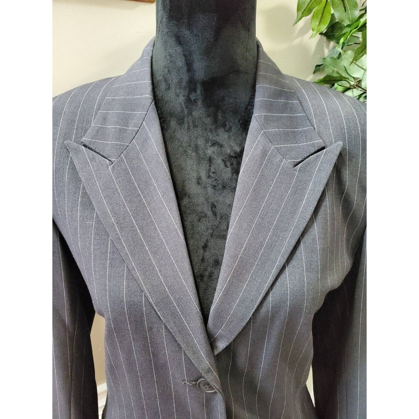 Norma Kamali Gray Polyester Single Breasted Three Buttons Fitted Blazer 12