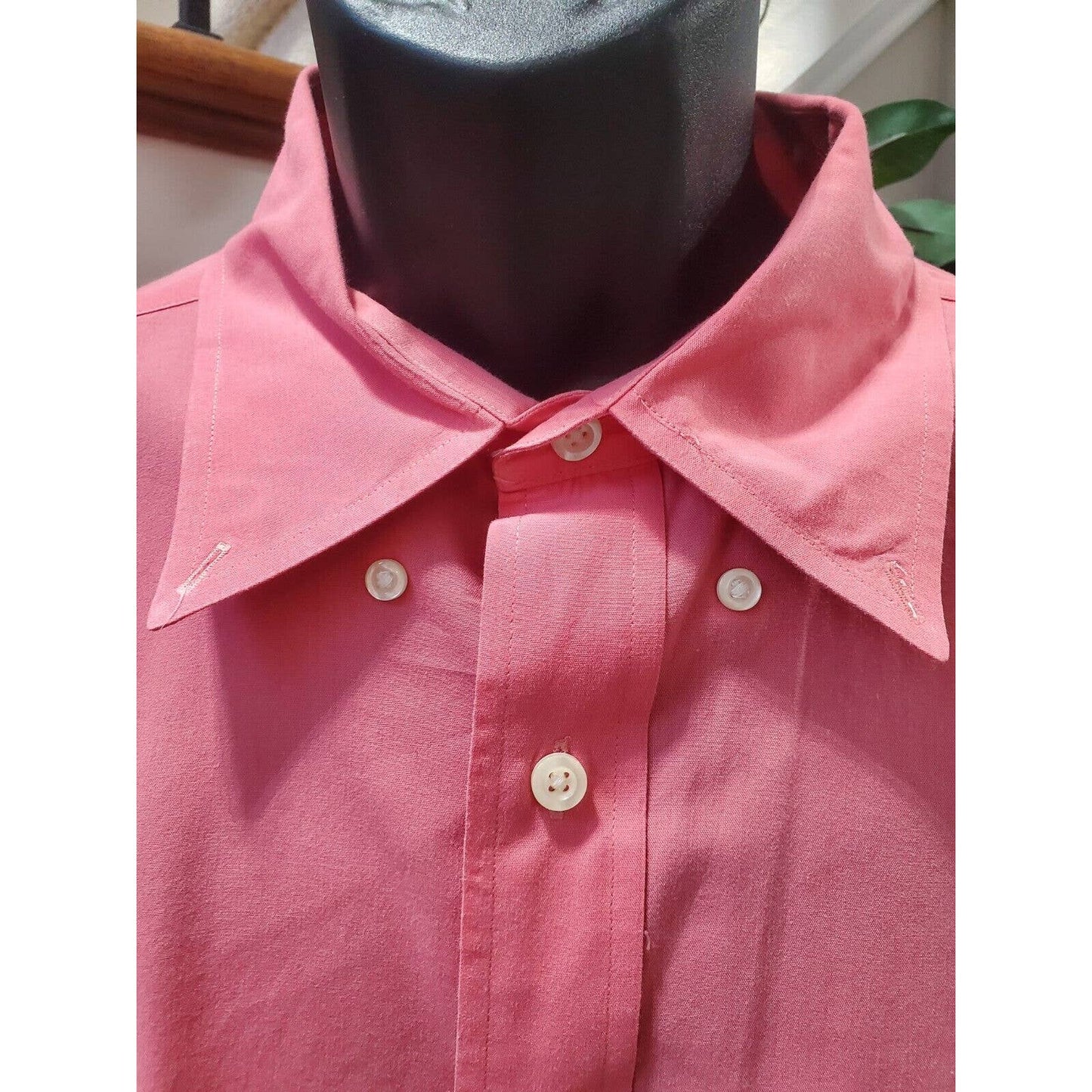 Nautica Men's Pink Cotton Collared Long Sleeve Casual Button Down Shirt Size XL