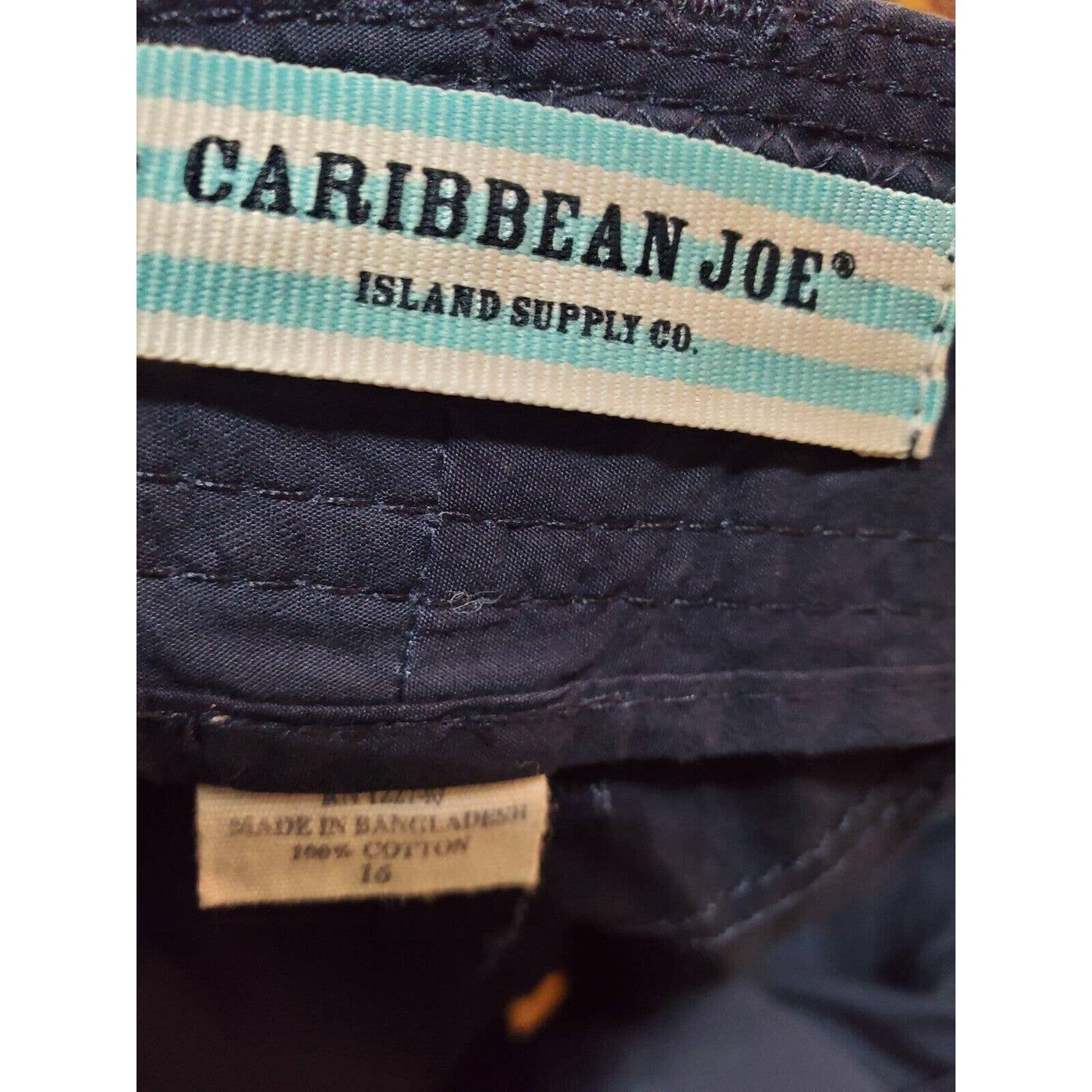 Caribbean Jean Women's Blue Cotton Mid Rise Zippered Straight Legs Pant Size 16