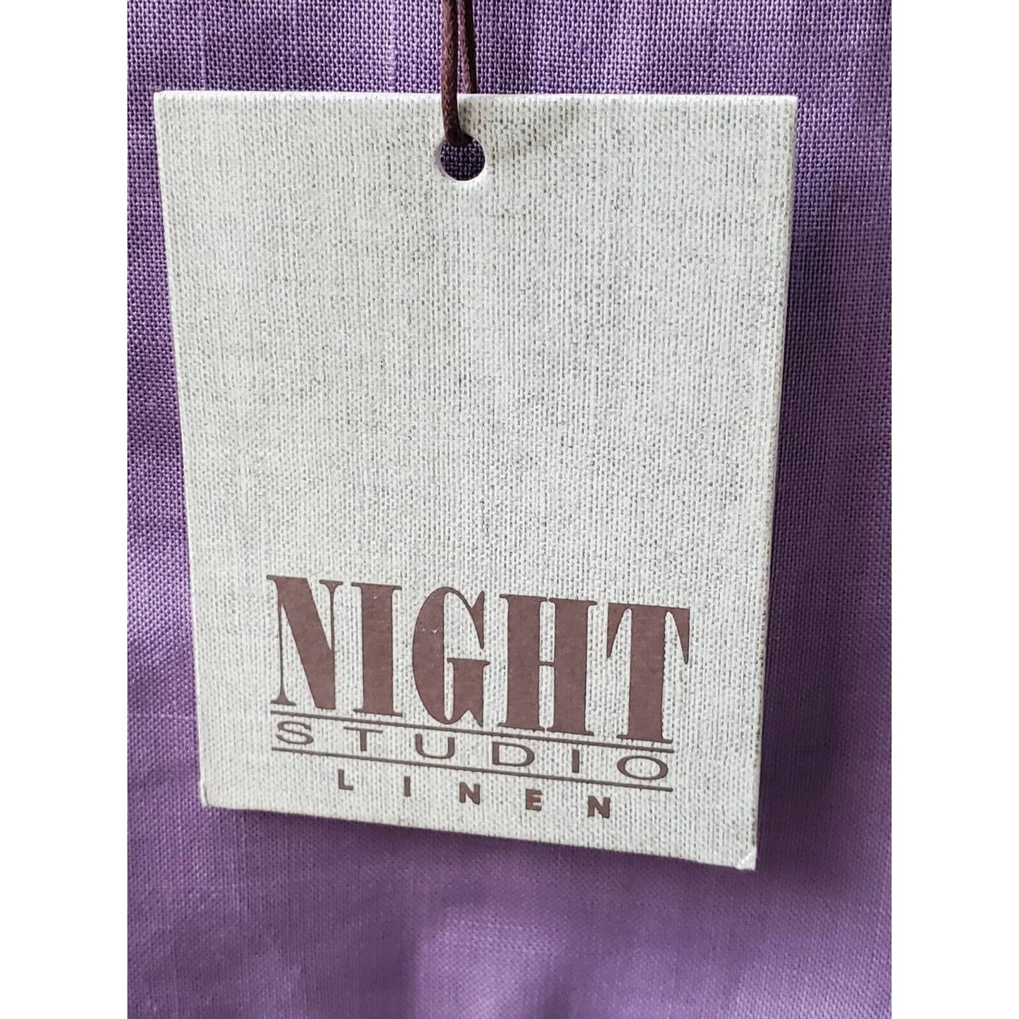 Night Studio Women's Purple Linen Round Neck Top & Long Skirt 2 Piece Suit 10