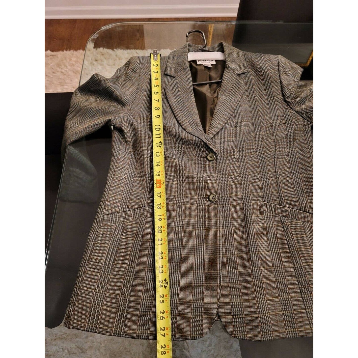 Pendleton Women's Multicolor Wool Single Breasted Two Buttons Fitted Blazer 10