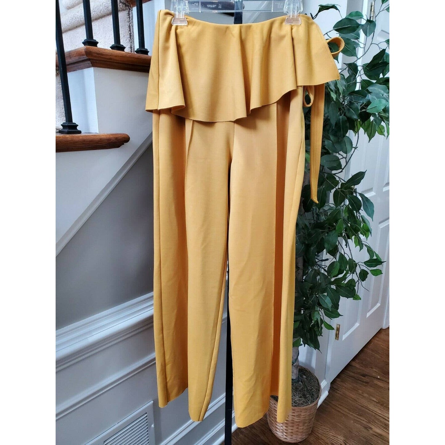 Boutique Dress Polyester Wide Legs Casual Ruffle Pants Size S & 2XL