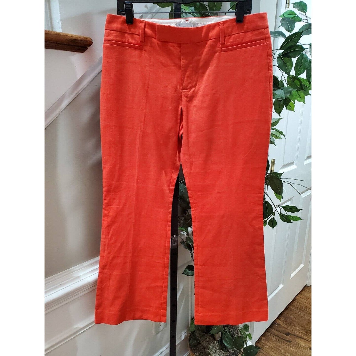 Gap Women's Red 100% Cotton Mid Rise Zippered Modern Boot Casual Pant Size 10A