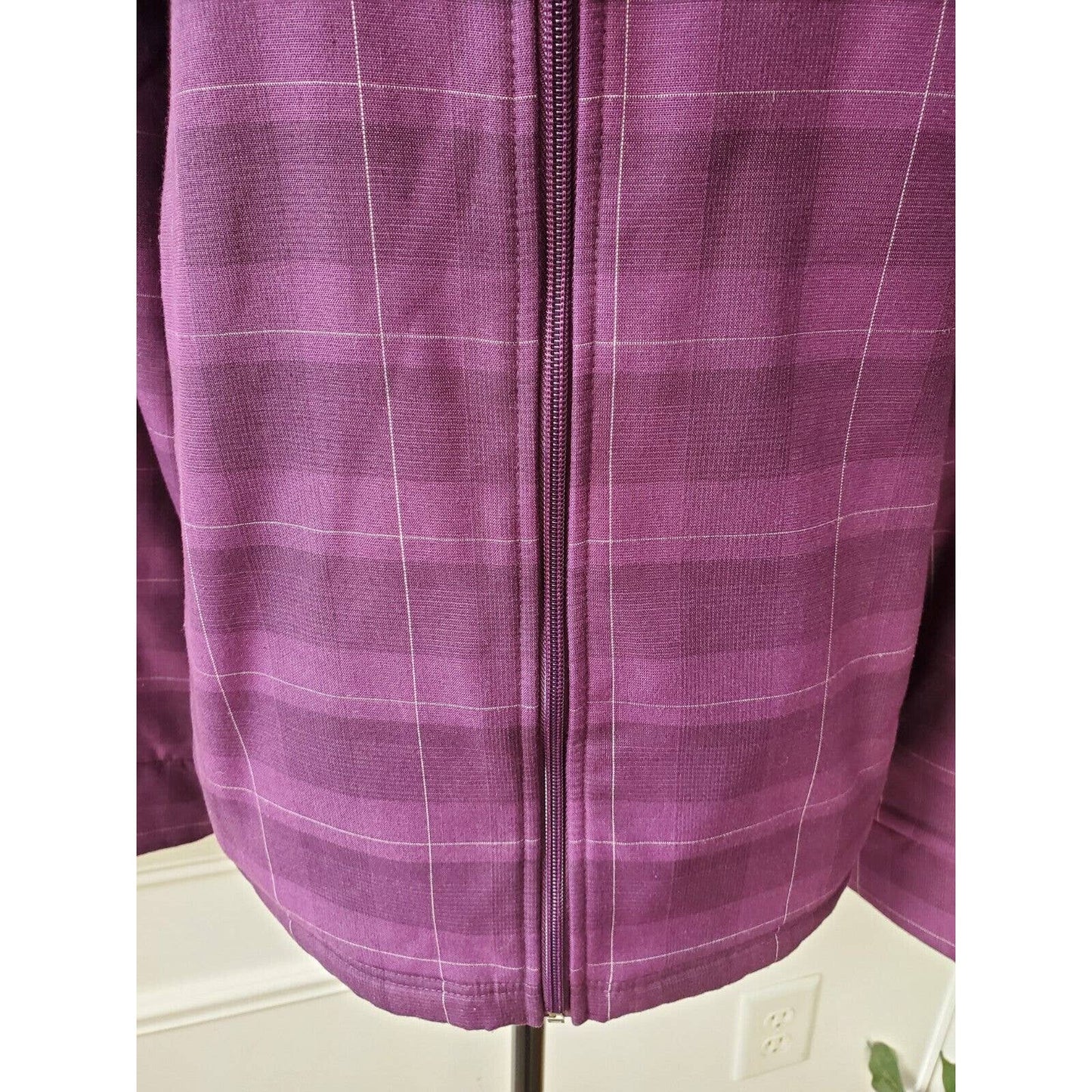 COUPE Collection Women's Purple Polyester Long Sleeve Full Zip Jacket Blazer L