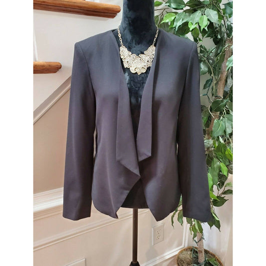 Katherine Barclay Women's Black Polyester Long Sleeve Open Front Blazer Size M