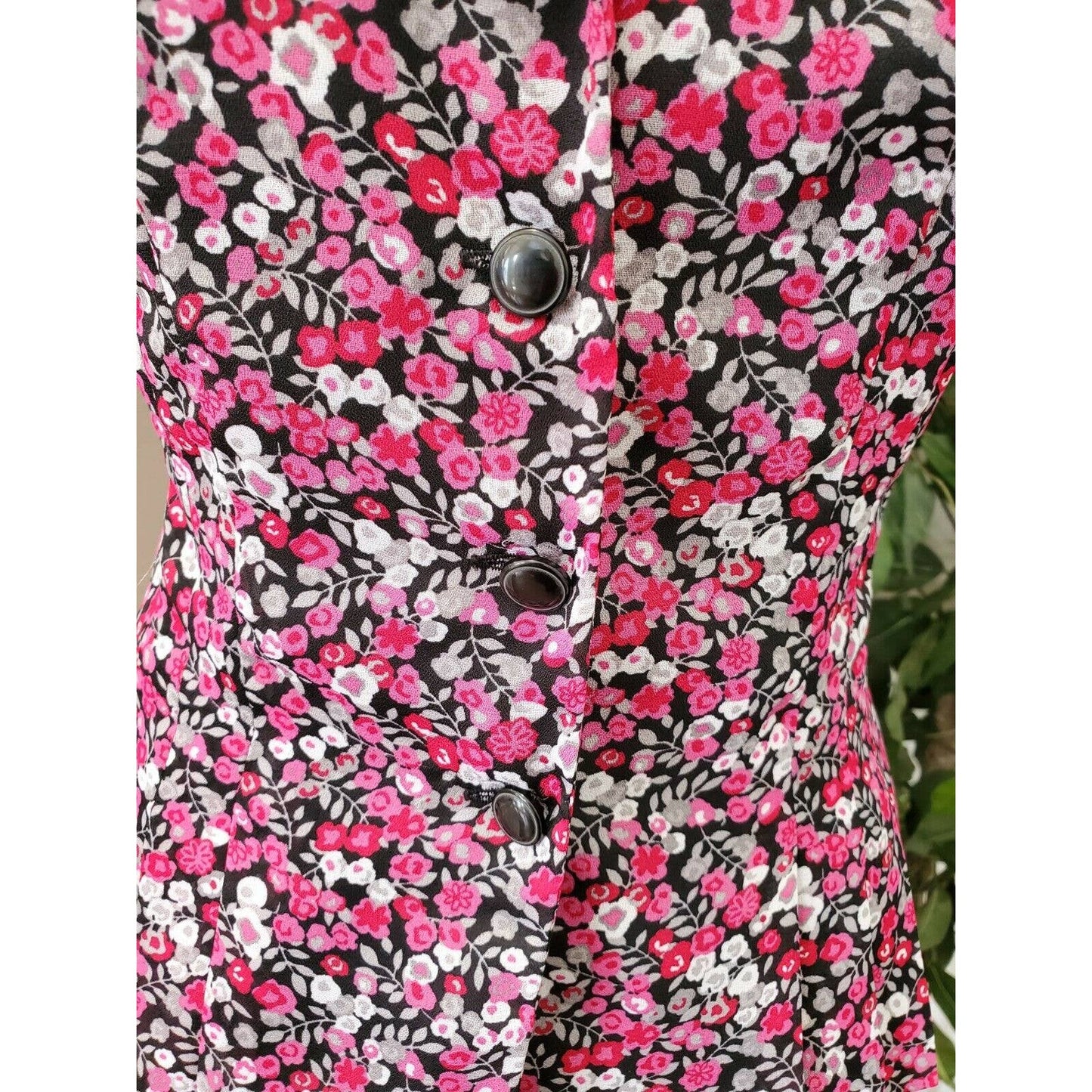 Petite Floral Women's 100% Polyeste Short Sleeve Blazer & Skirt 2 Piece Suits 12