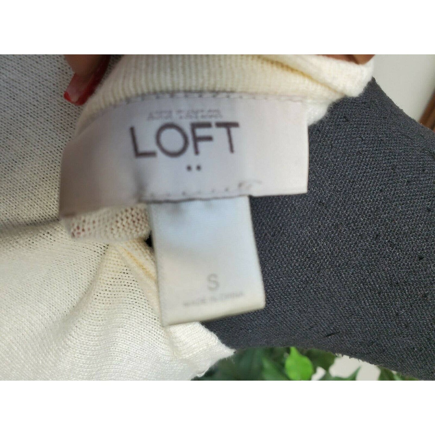 Loft Womens Ivory 100%Cotton V-Neck Button Long Sleeve Cardigans Sweaters