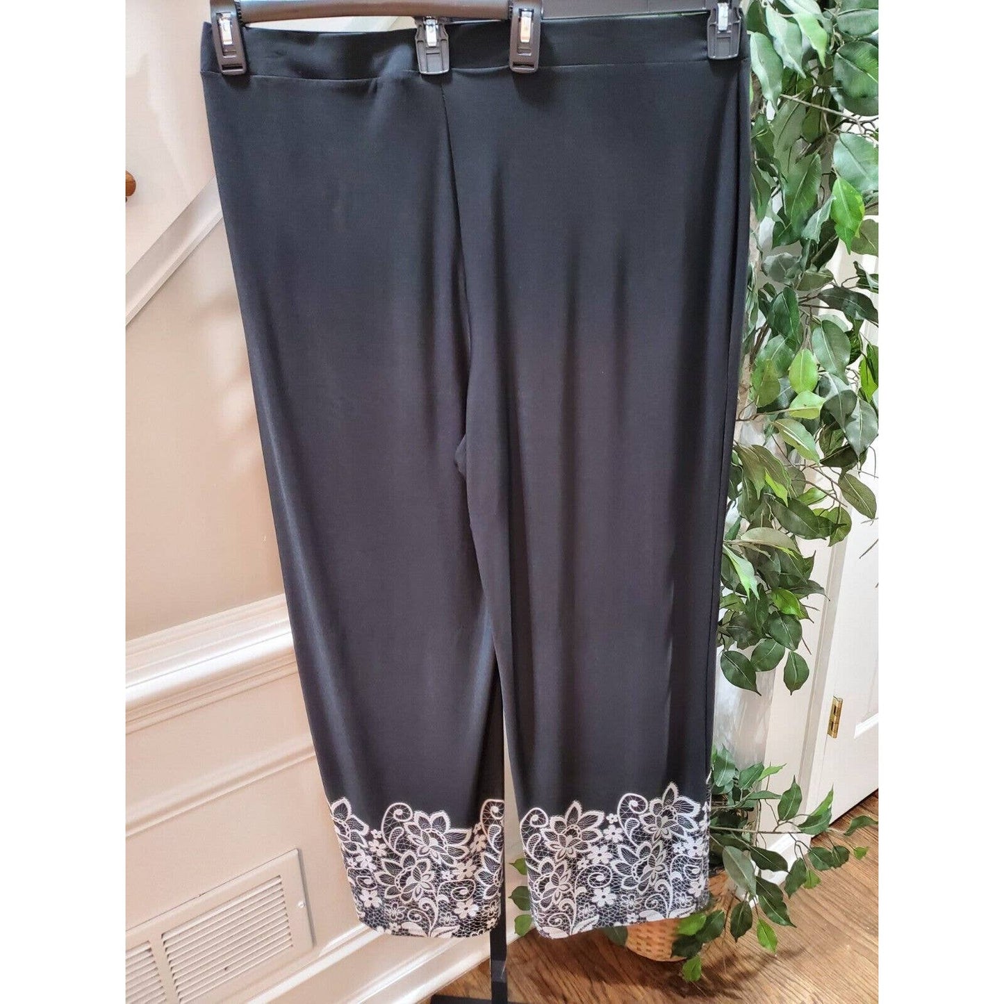 Est.1946 Women's Black Polyester Comfort Waist Casual Trouser Pant Size 18/20W