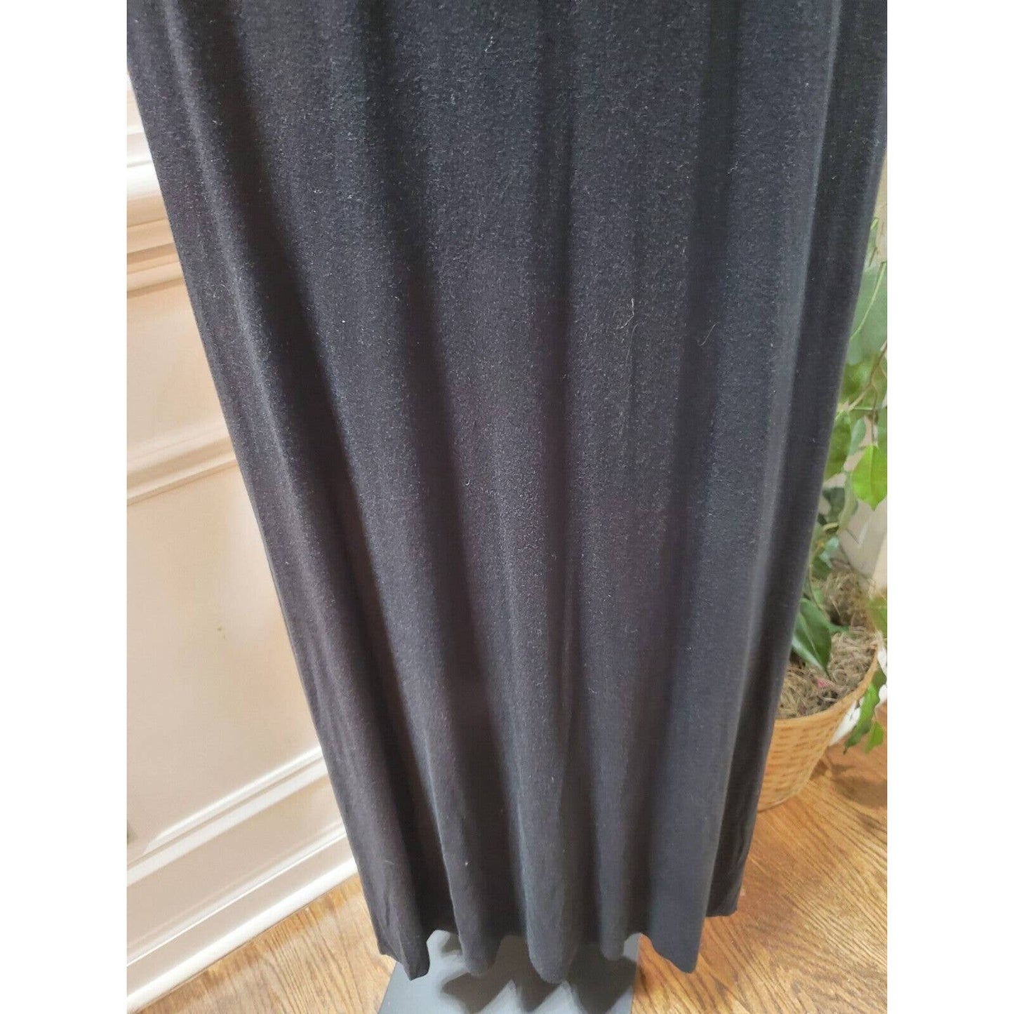 Kristin Davis Women's Black Rayon V-Neck Sleeveless Long Maxi Dress Size Small