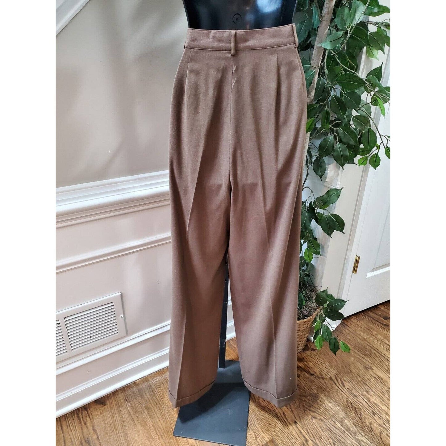 Paradox Women's Brown Polyester Single Breasted Jacket & Pant 2 Pc Suit Size 16