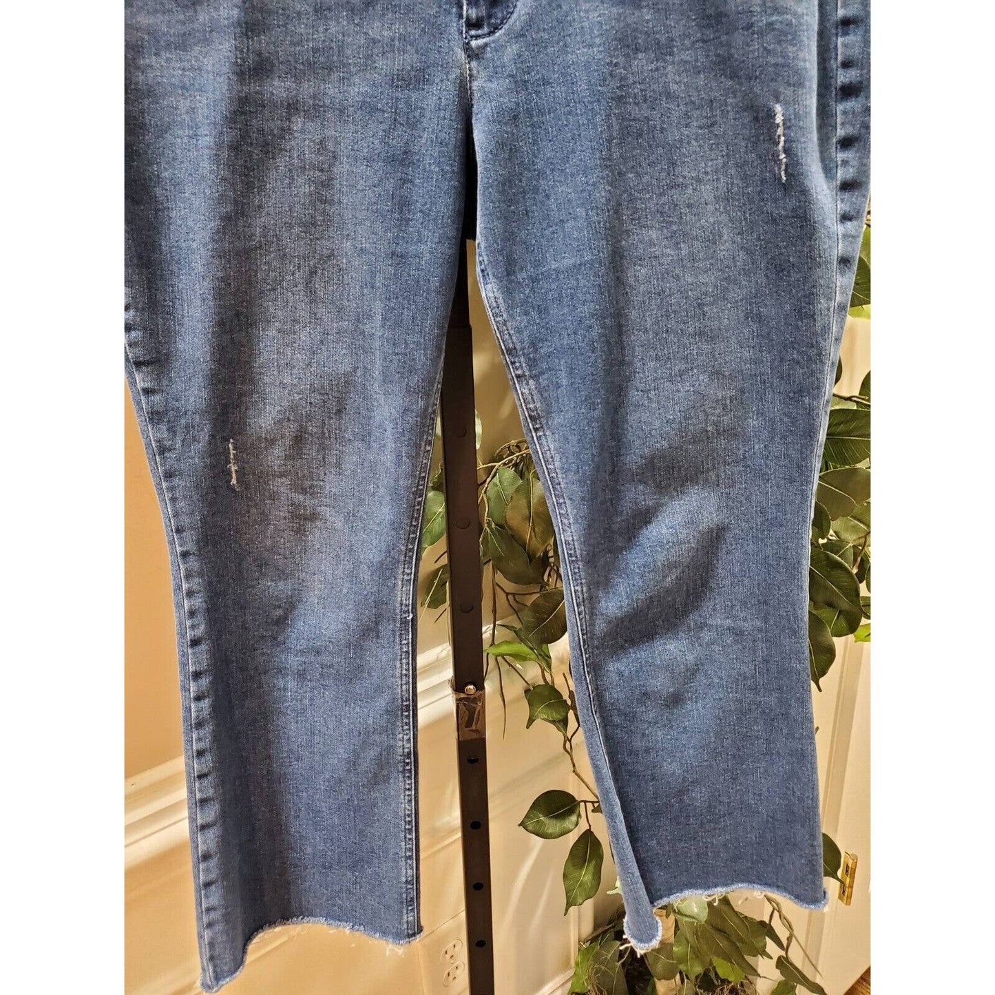 J.Jill Denim Women's Blue Cotton High Rise Zippered Ankle Jeans Pant Size 10