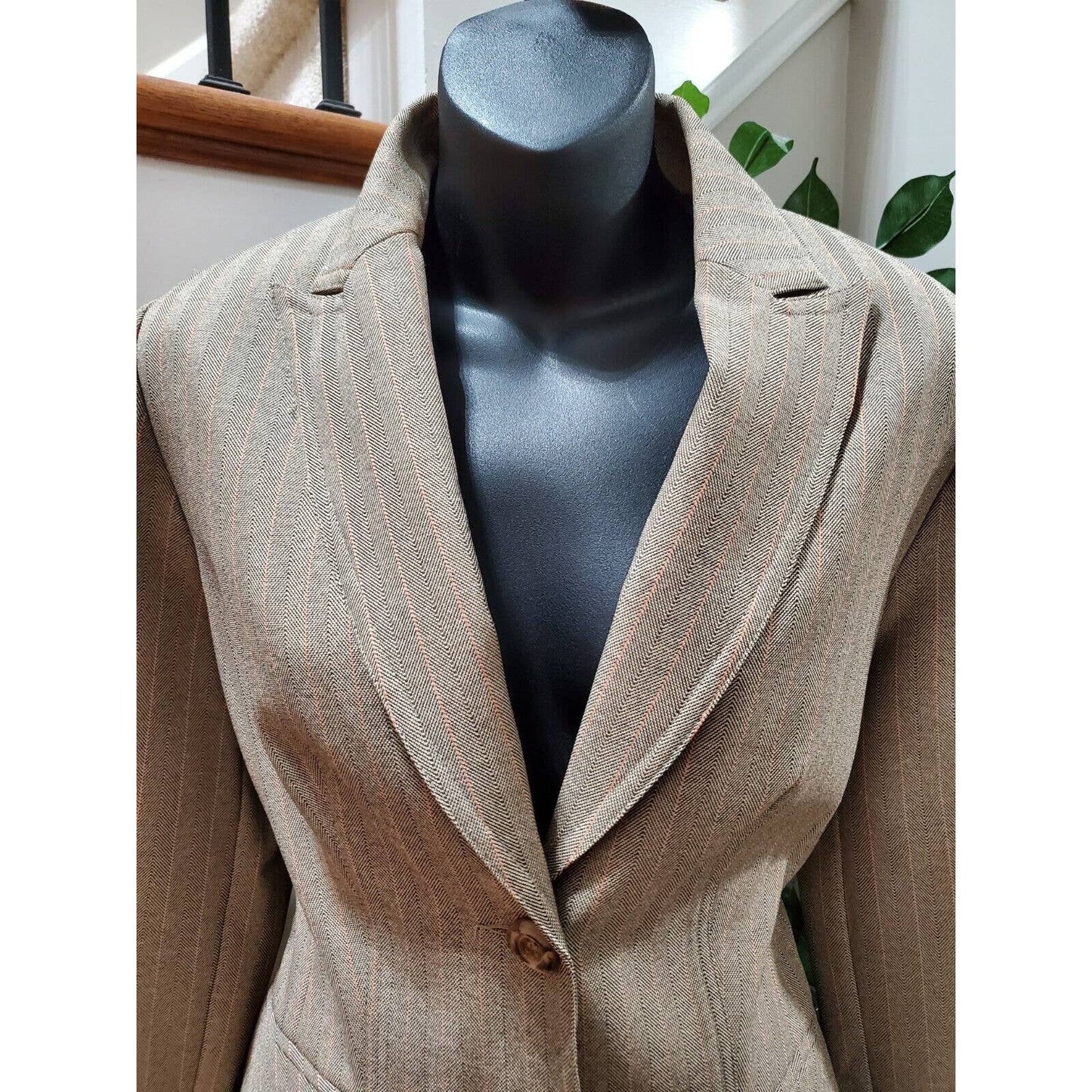 Giorgio Sant'Angelo Women Brown Single Breasted Blazer & Skirt 2 Pc's Suit 8