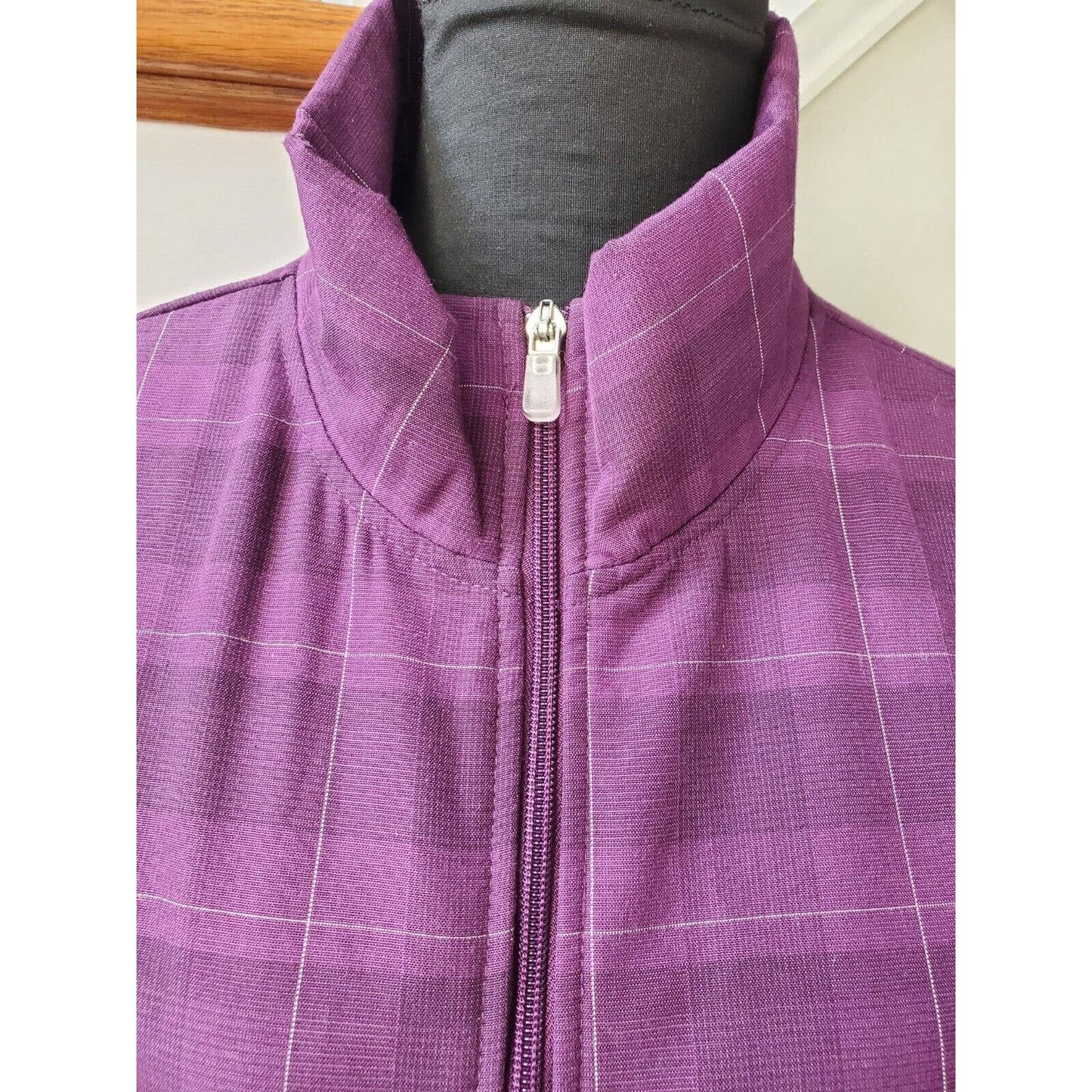 COUPE Collection Women's Purple Polyester Long Sleeve Full Zip Jacket Blazer L