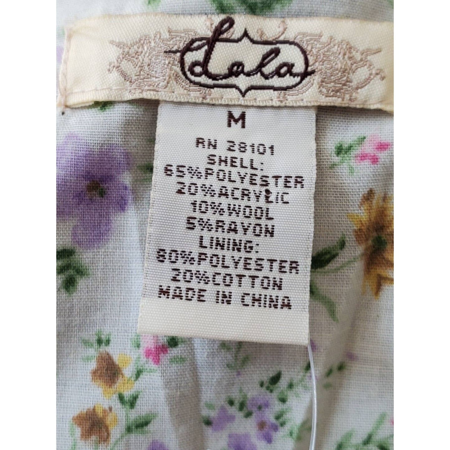 Lola Women's Beige Polyester Single Breasted Long Sleeve Casual Jacket Blazer M