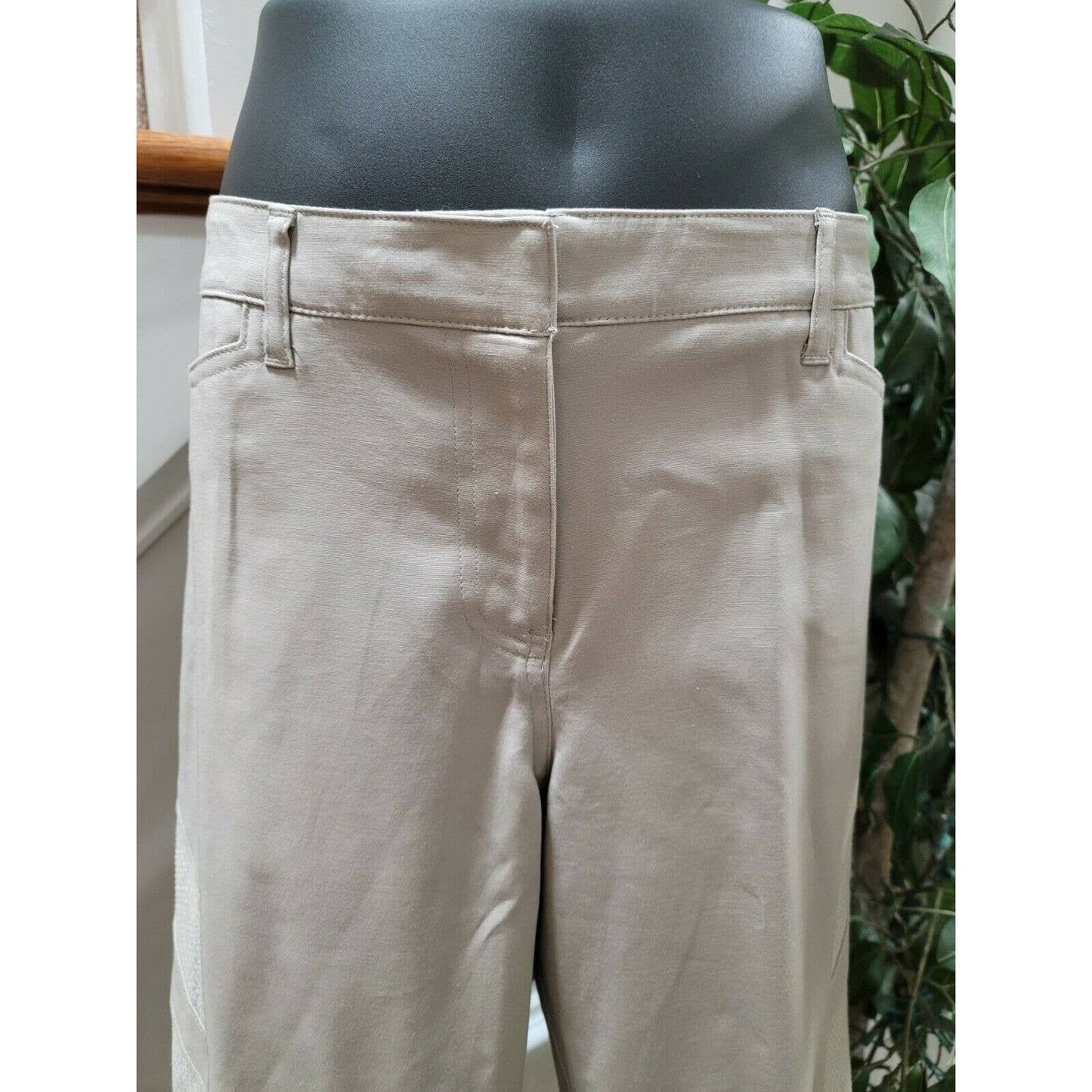 APT.9 Women's Solid Ivory Cotton Modern Fit Skinny Legs Casual Dress Pants 14