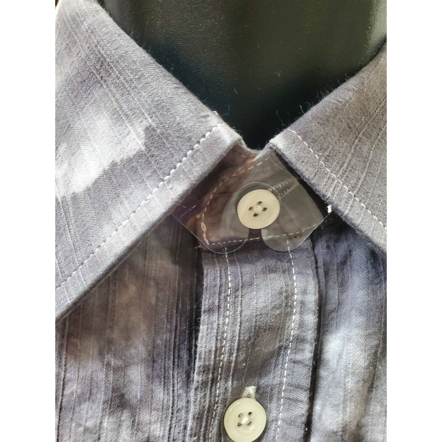 Eighty Eight Men's Gray Cotton Collared Long Sleeve Casual Button Down Shirt 2XL