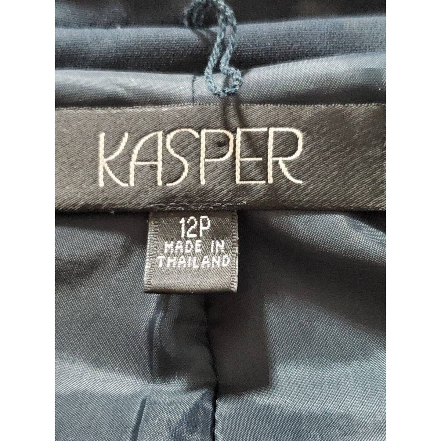 Kasper Women's Blue Polyester Single Breasted Blazer & Pant 2 Pc's Suit Size 12P