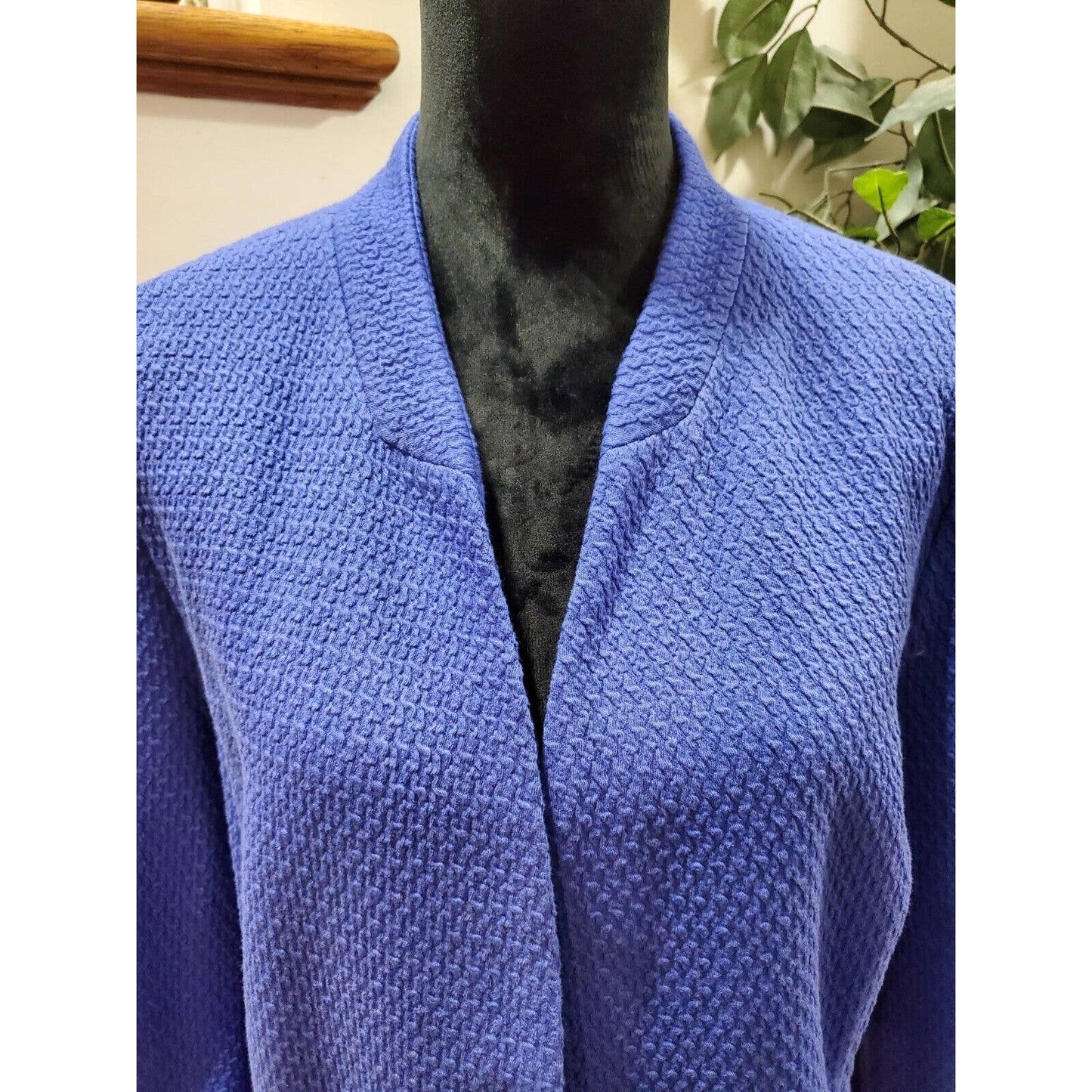 Alfani Women's Blue Cotton Long Sleeve Open Front Casual Jacket Blazer Size 3X