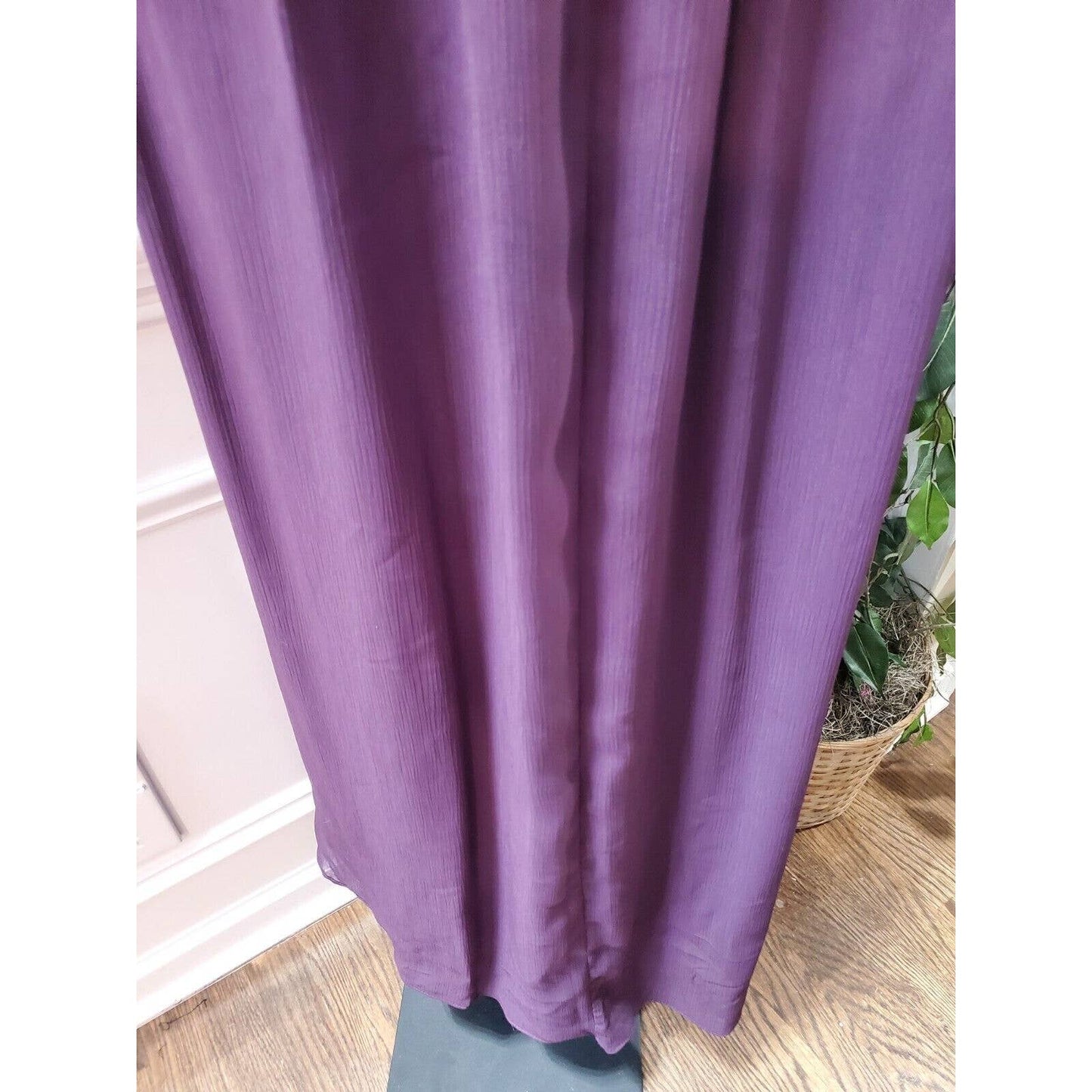 David's Bridal Purple Polyester Round Neck Sleeveless Long Maxi Dress Size 10